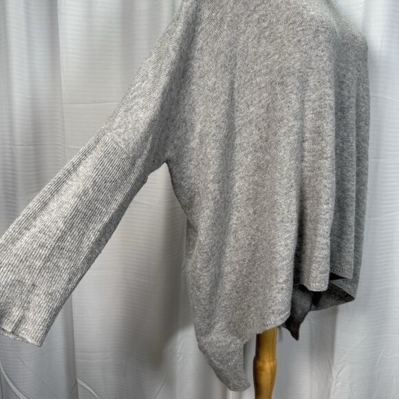 Subtle Luxury 100% Cashmere Dolman Sleeve Slouchy Pullover Sweater Gray Size S - Picture 2 of 7